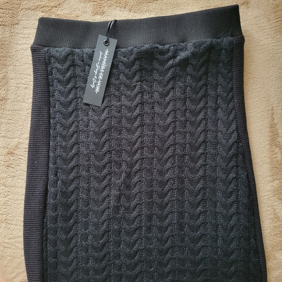 Black Cable Knit Sweater Midi Skirt - Picture 2 of 3